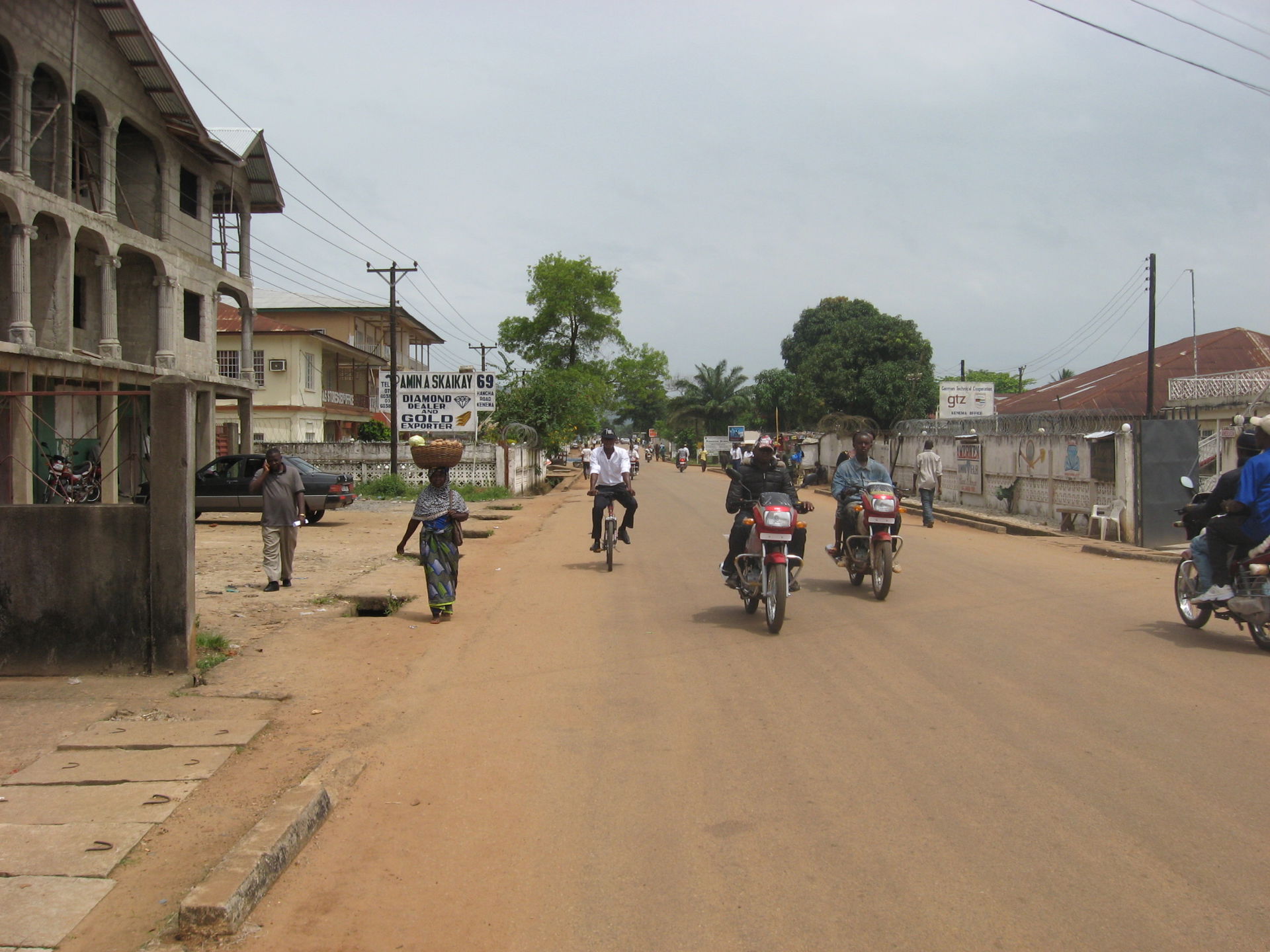 Street in Kenema, Sierra Leone.