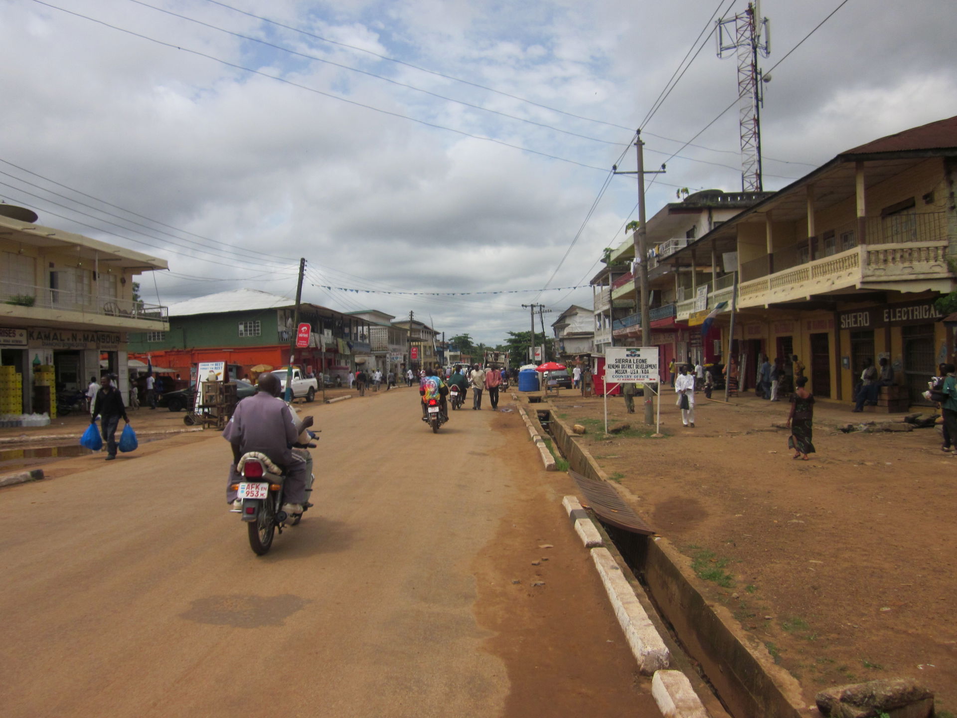 Street in Kenema, Sierra Leone, West Africa