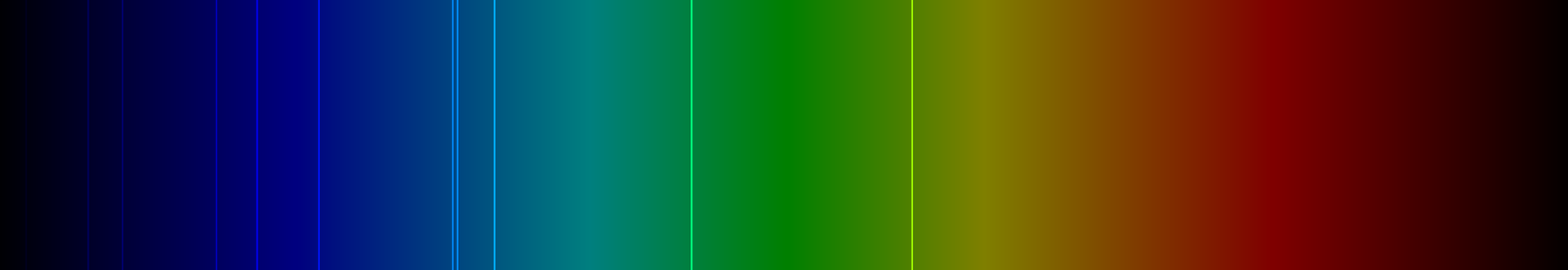 Polonium spectrum; 400 nm - 700 nm