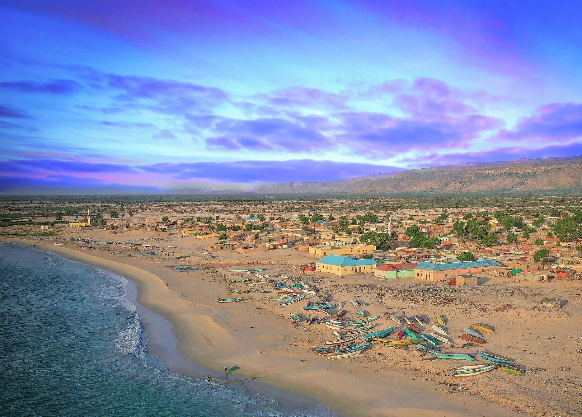 View of Bargaal, an old coastal city in Bari Region, Puntland, …