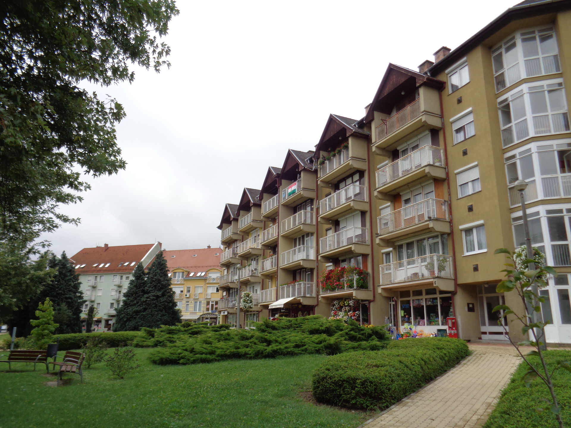 Lenti, Hungary - buildings in the town centre. Kossuth út 1