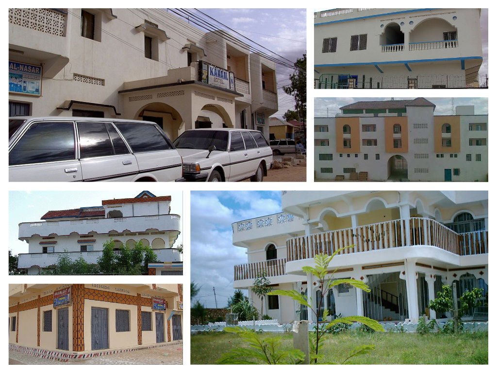 Montage of places in Galkayo, Somalia.