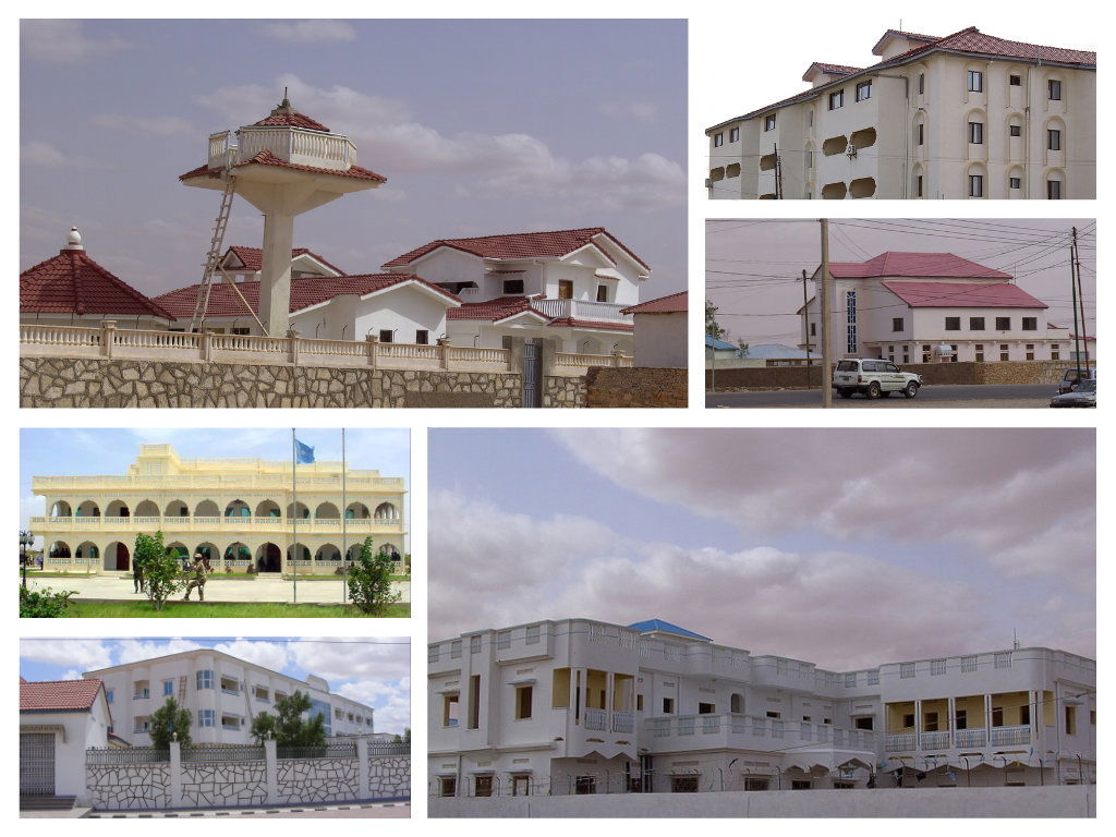 Montage of places in Garowe, Somalia.