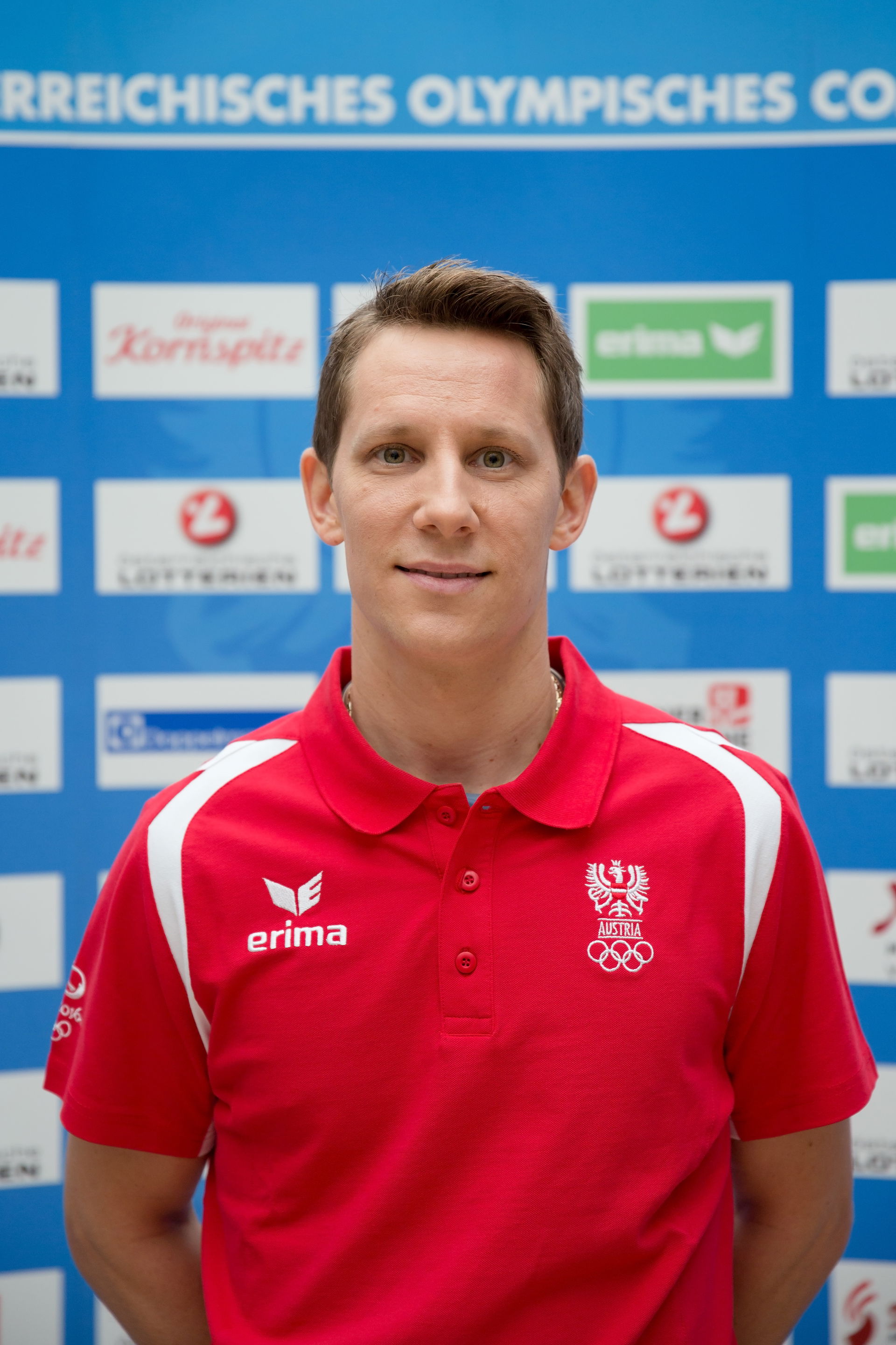 Robert Gardos at the hand-out of the Austrian teams official at…