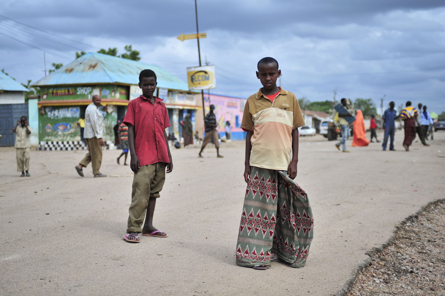 Residents in the town of Wanla Weyn resume their daily life jus…
