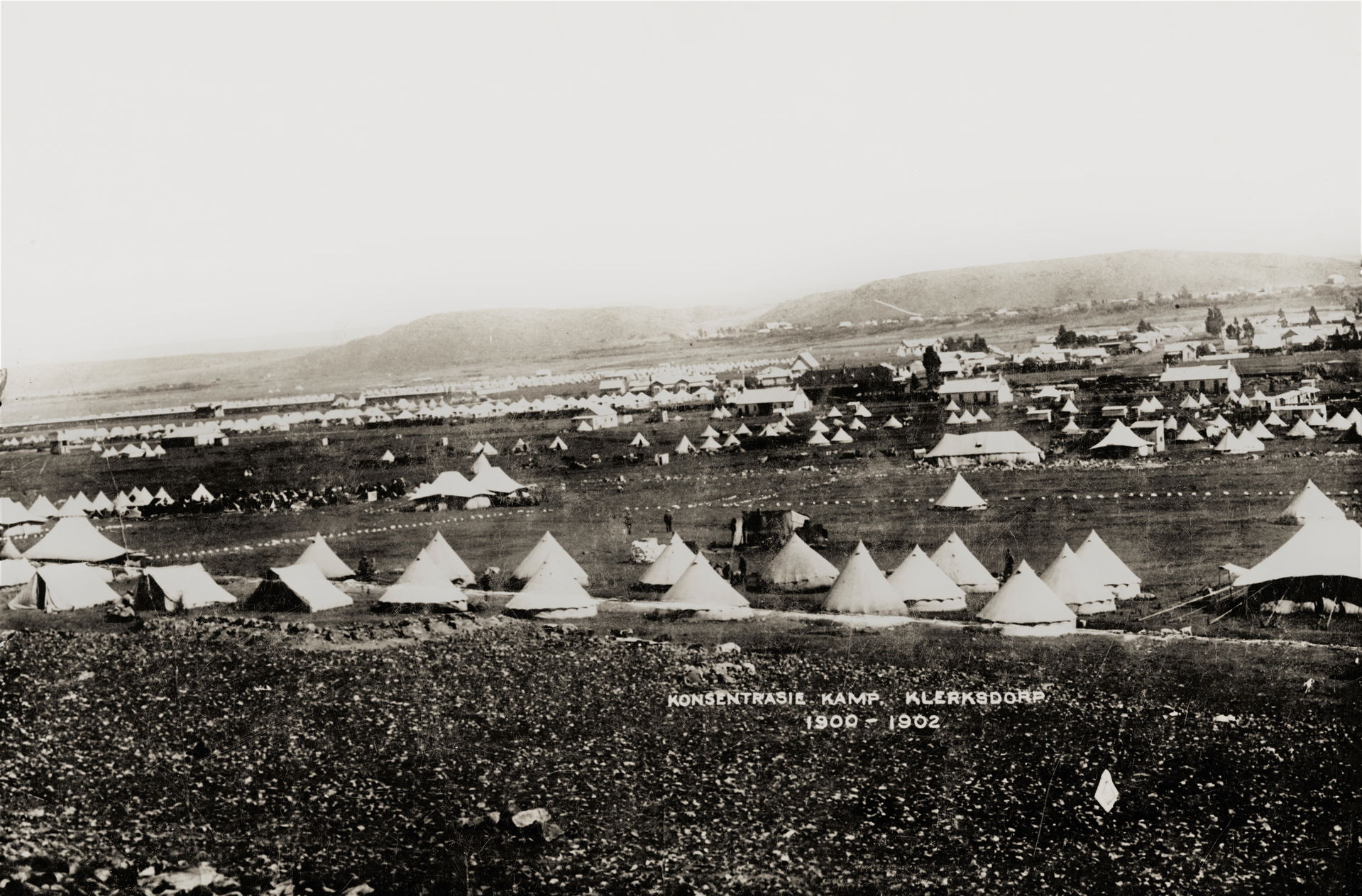 Neat rows of bell tents in the Concentration Camp for Whites, K…
