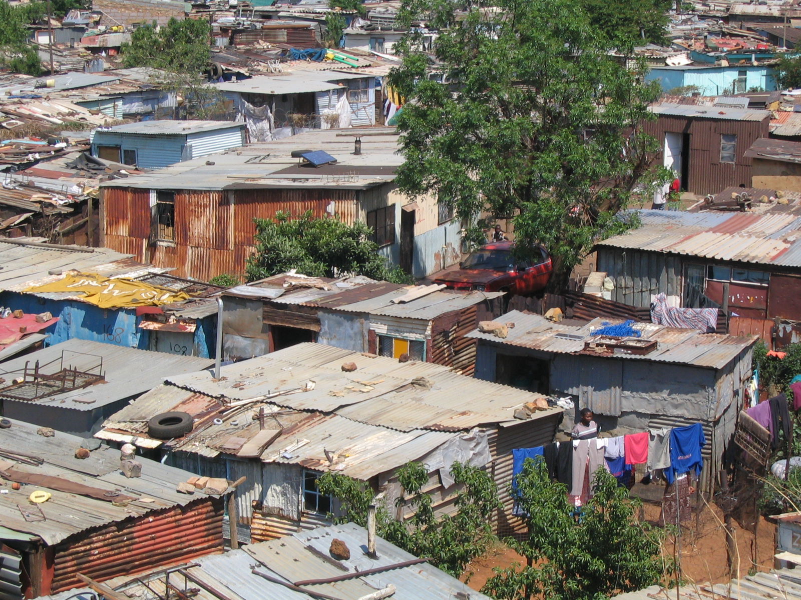 A shanty town in Soweto, South Africa.