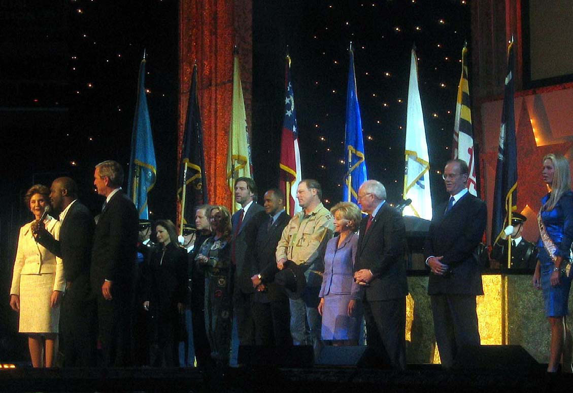 Gospel singer Bebe Winans sings a tribute to President Bush and…