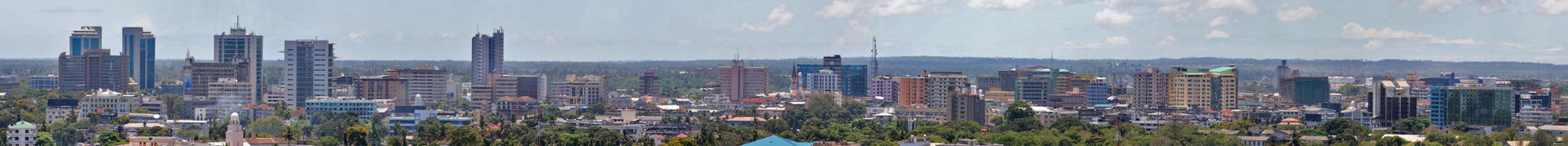 Skyline of the Dar es Salaam city center