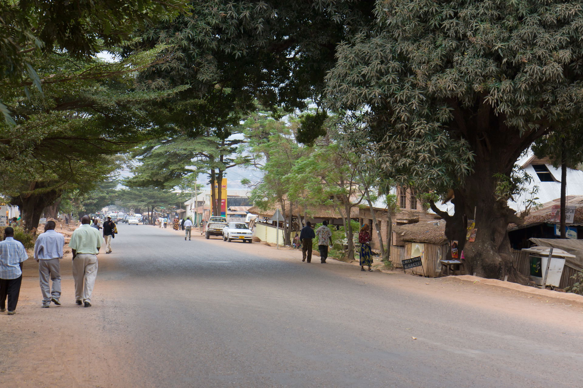 Die Hauptverkehrsachse von Kigoma