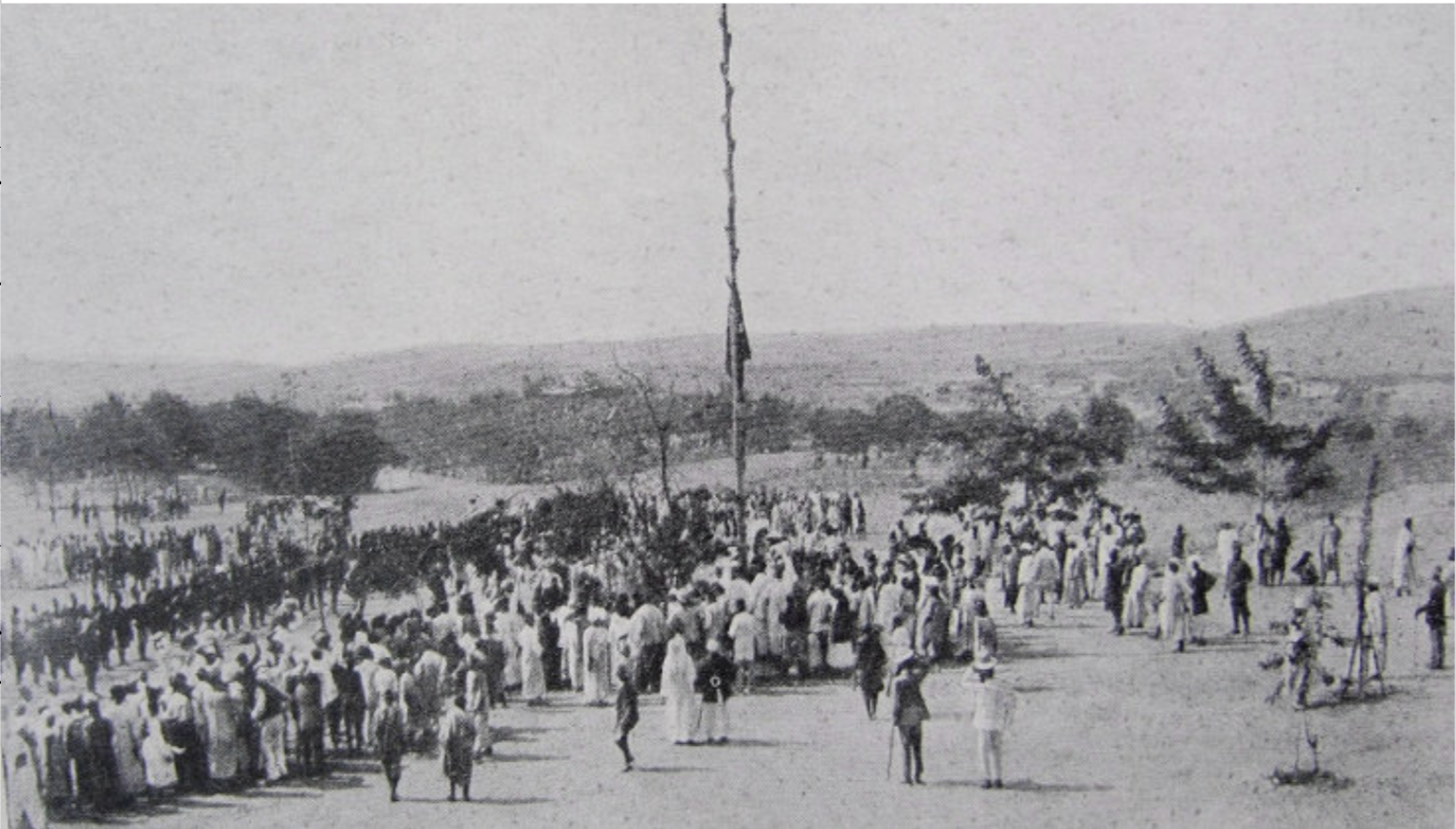 Raising the Belgian flag in Tabora after the capture of the cit…