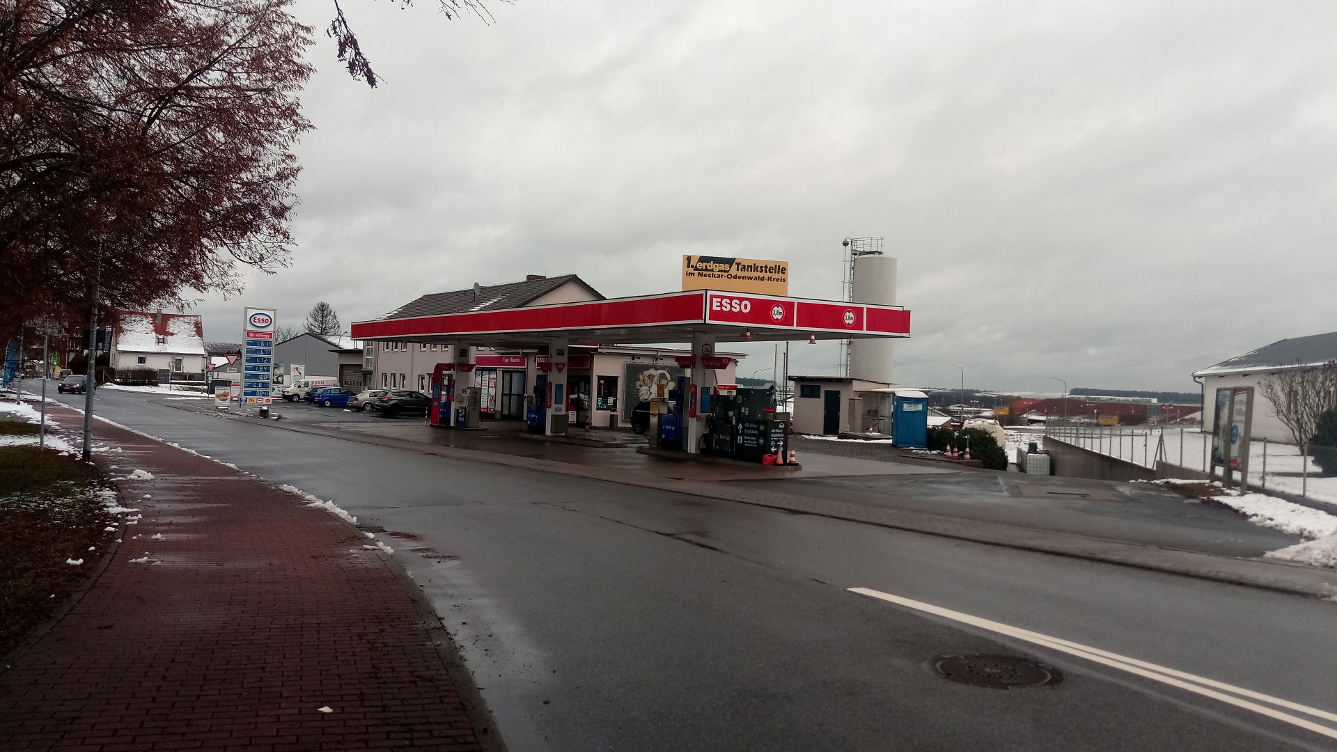 Essotankstelle in der Buchener Straße in Walldürn am 9.1.2022