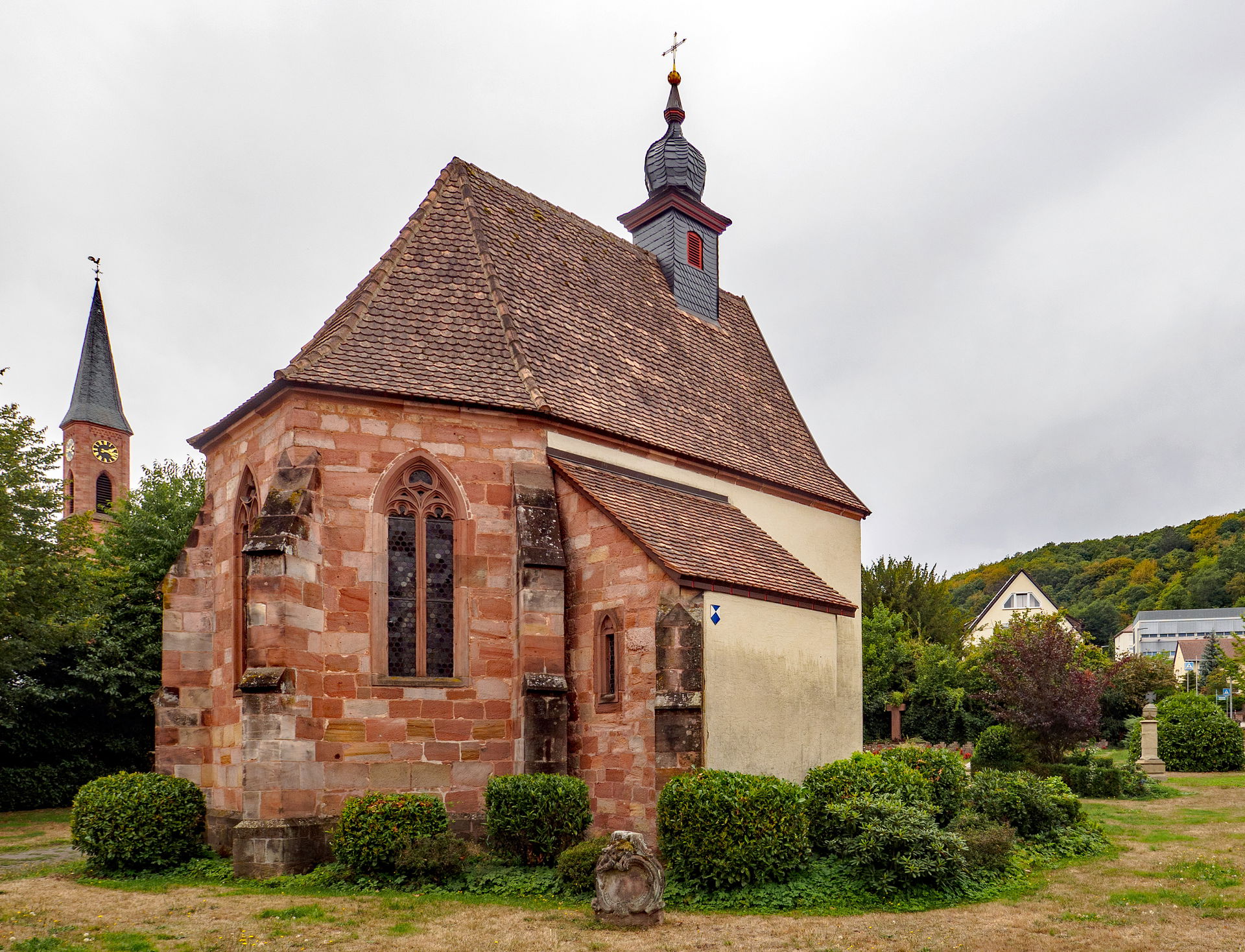 View of the Old Chapel from the northeast. The tower of the Pro…