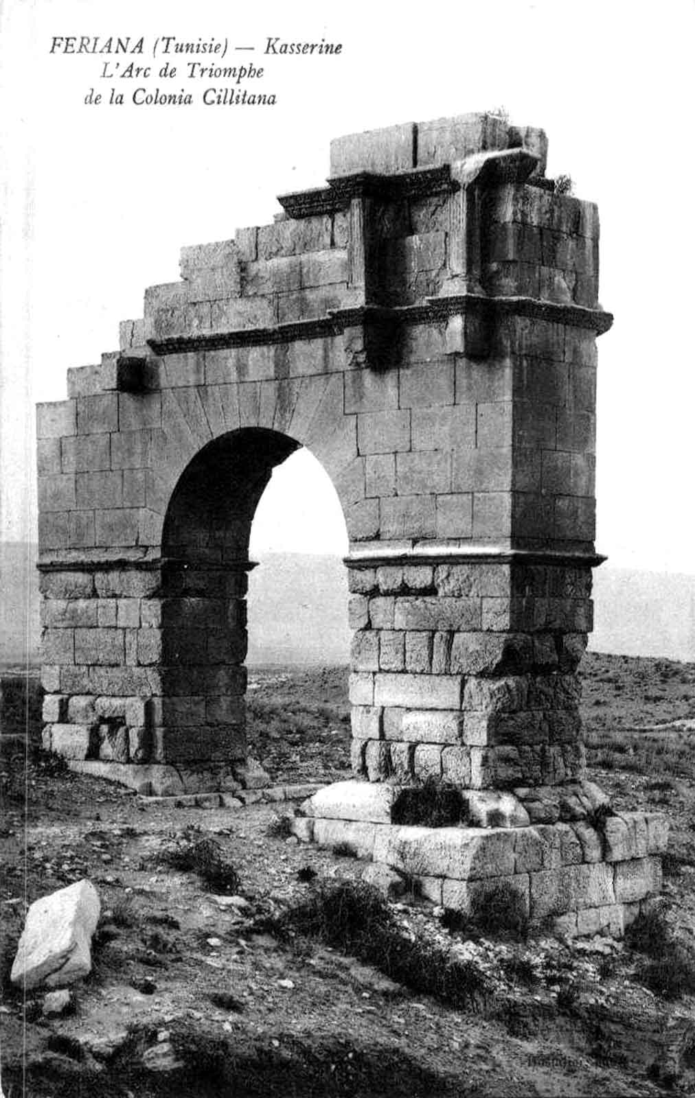 Arc de triomphe de la Colonia Cillilana à Kasserine (et non pas…