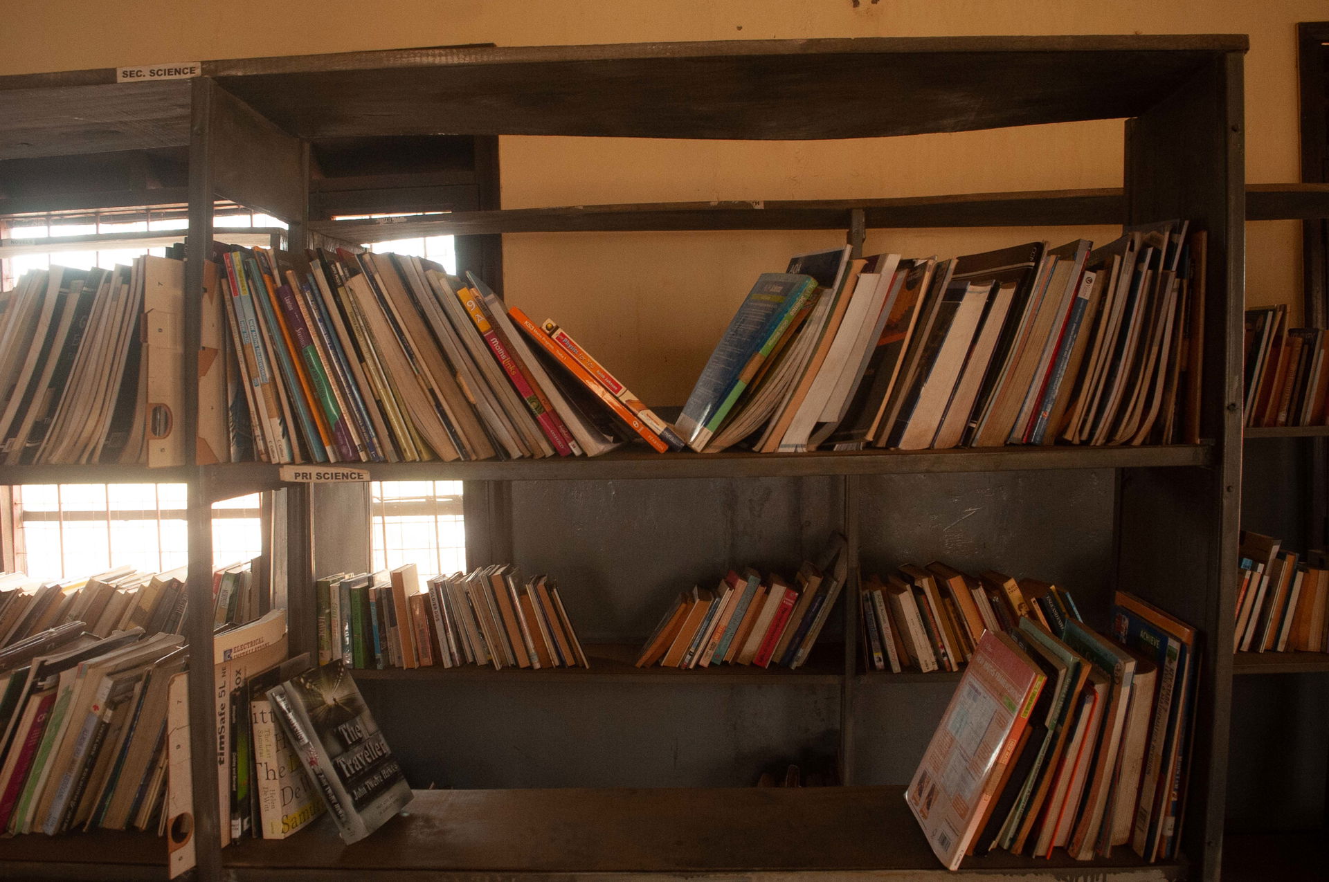 Book collection at Bugiri District Public Library, Bugiri