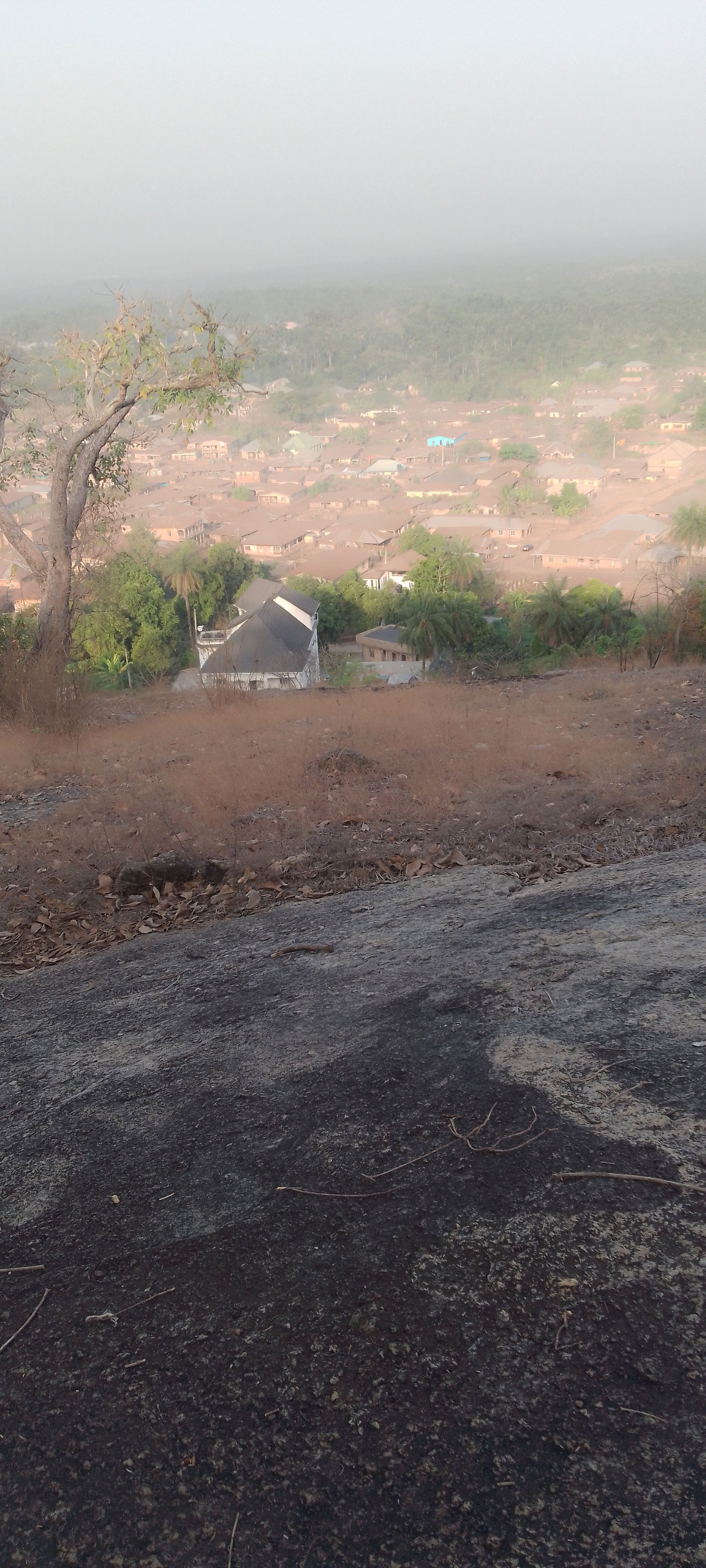 Overview of Iba Osun state from the mountains top