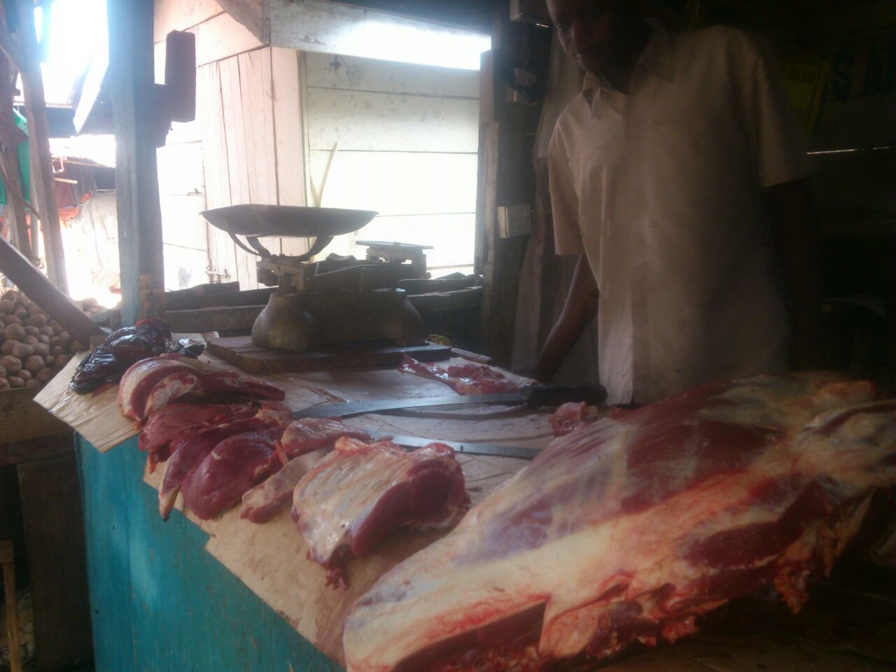 butcher in kamuli market