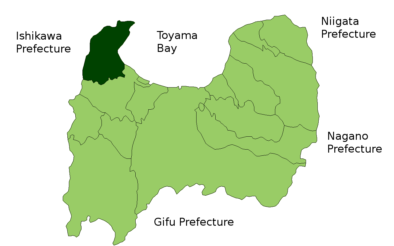 Location Map of Himi in Toyama Prefecture, Japan