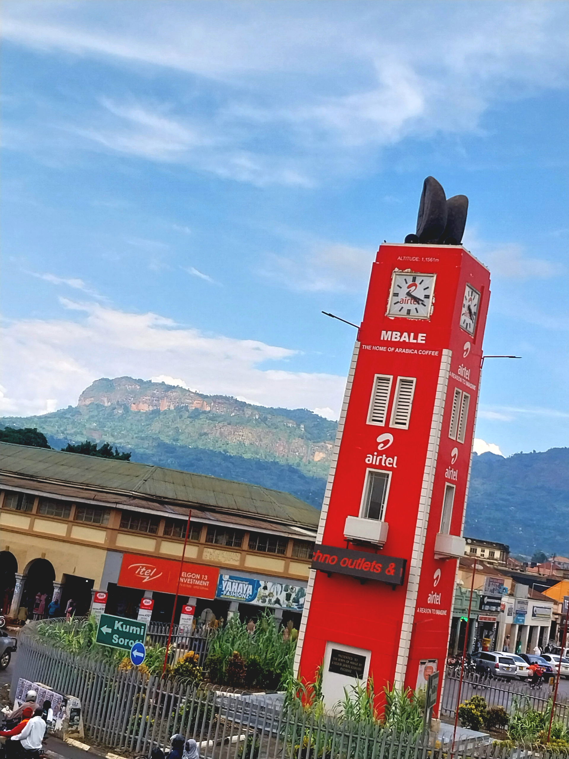 This photo shows mbale city center seen from Guuga Mall.