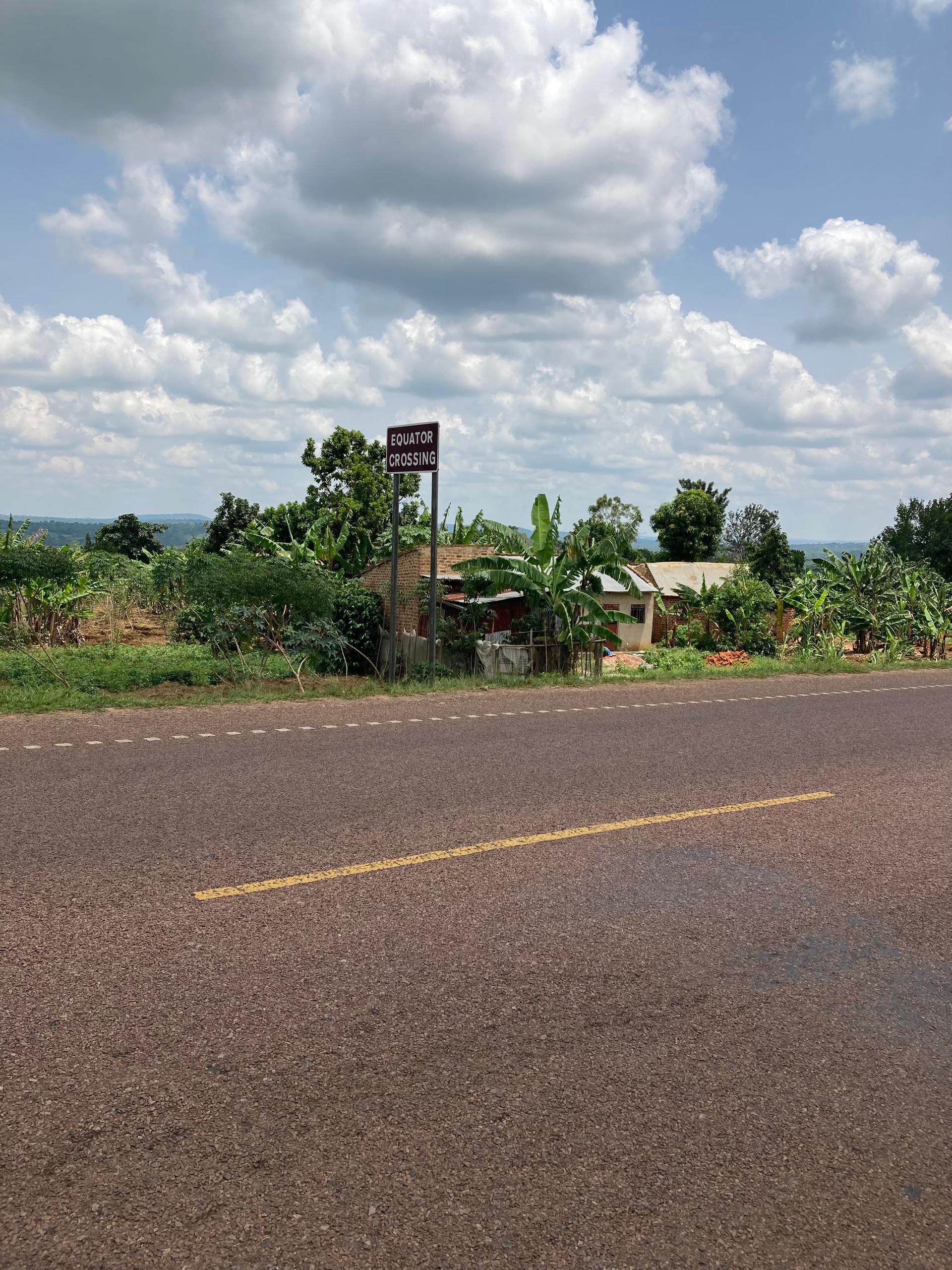 Equator crossing at Kyabi, Sembabule District