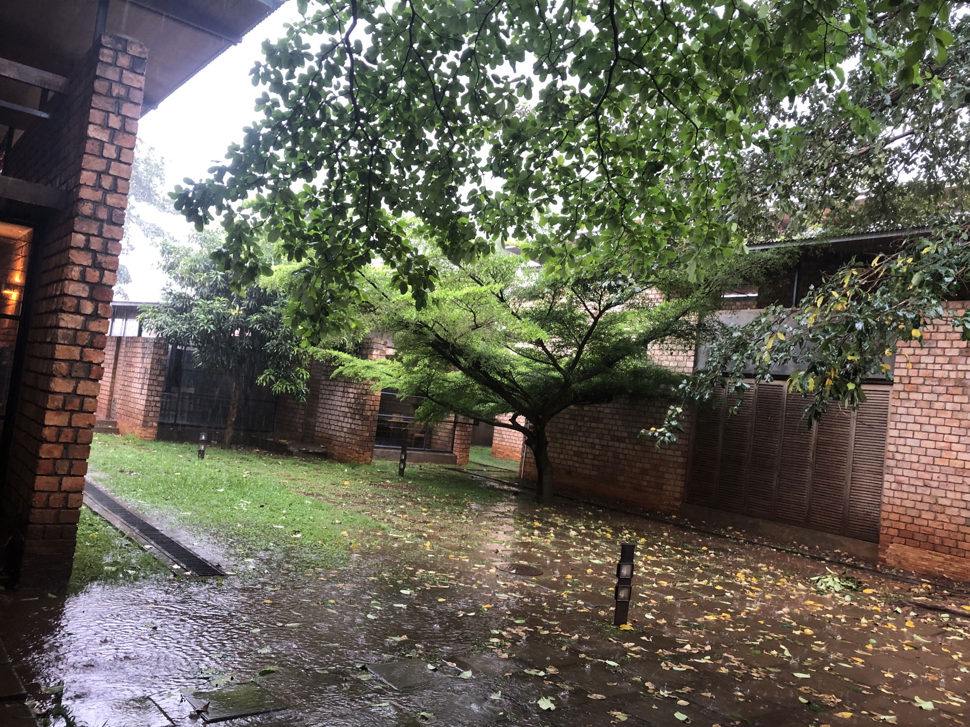 Rainy day in Nansana, Wakiso district, Uganda.