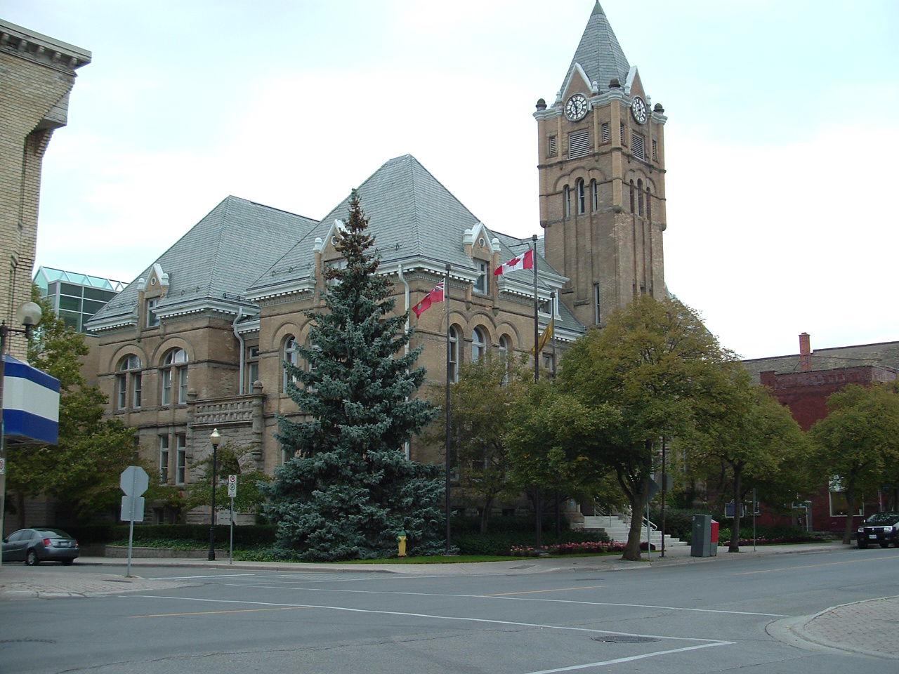 South West Corner, City Hall, St. Thomas, Ontario.