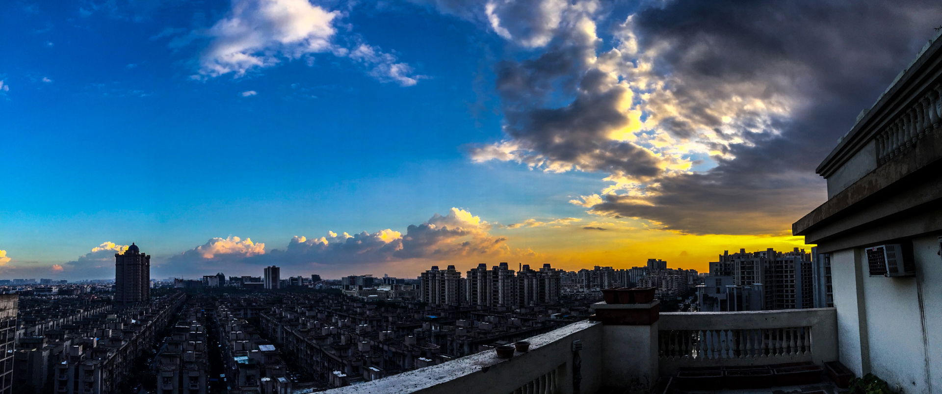 A beautiful sunset after a mild shower