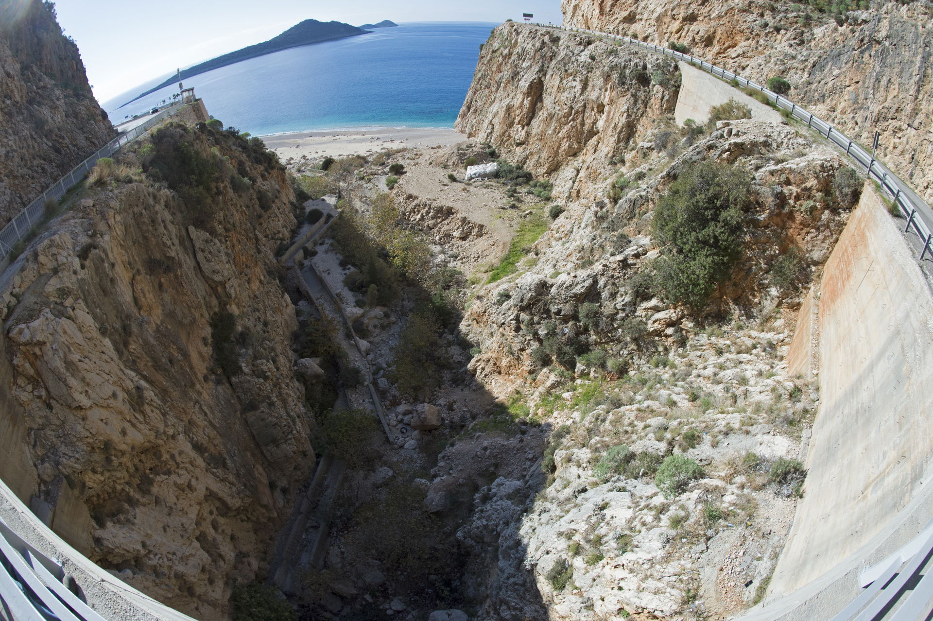 Along the road to Kalkan from Kaş, that is, going west, there i…