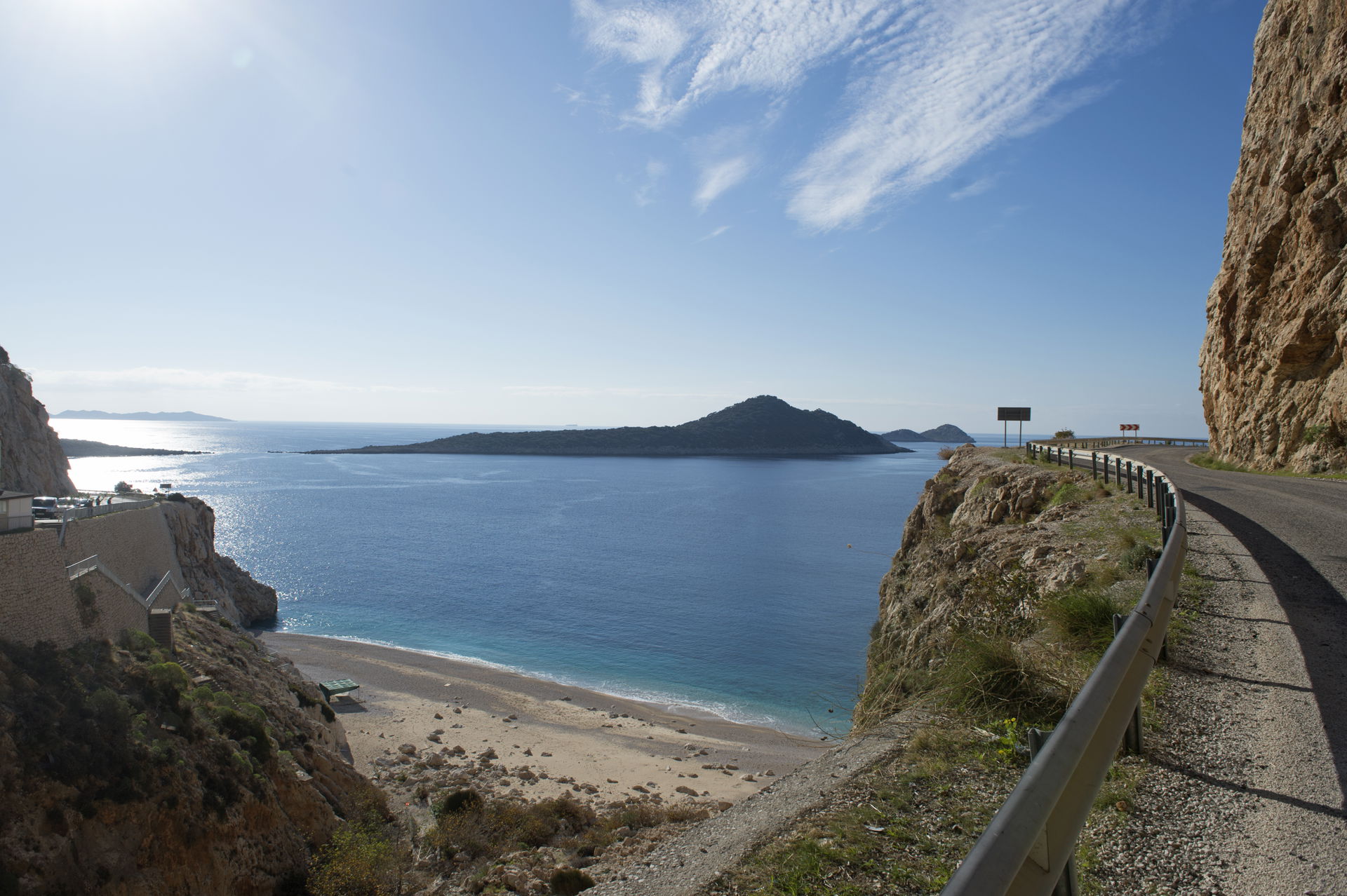 Along the road to Kalkan from Kaş, that is, going west, there i…