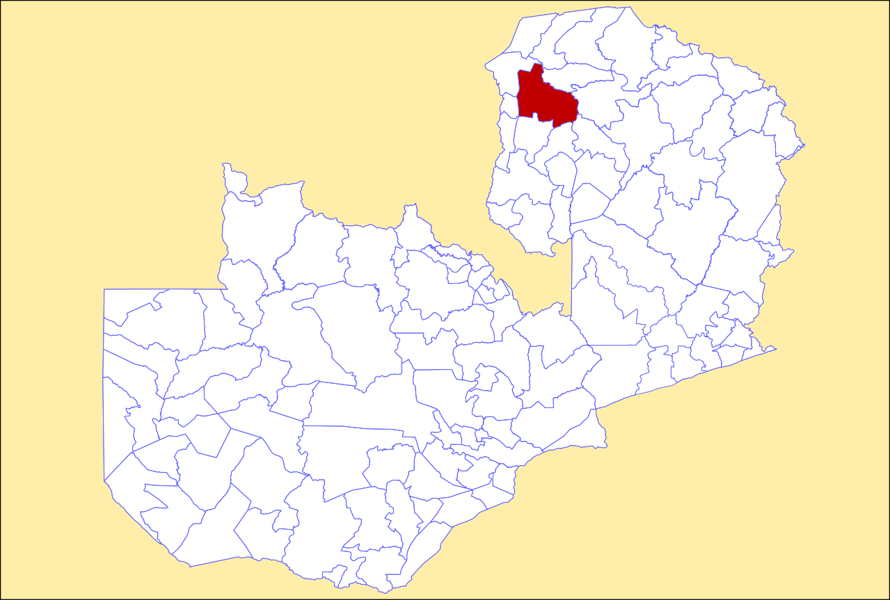 Locator maps of Kawambwa District, Zambia