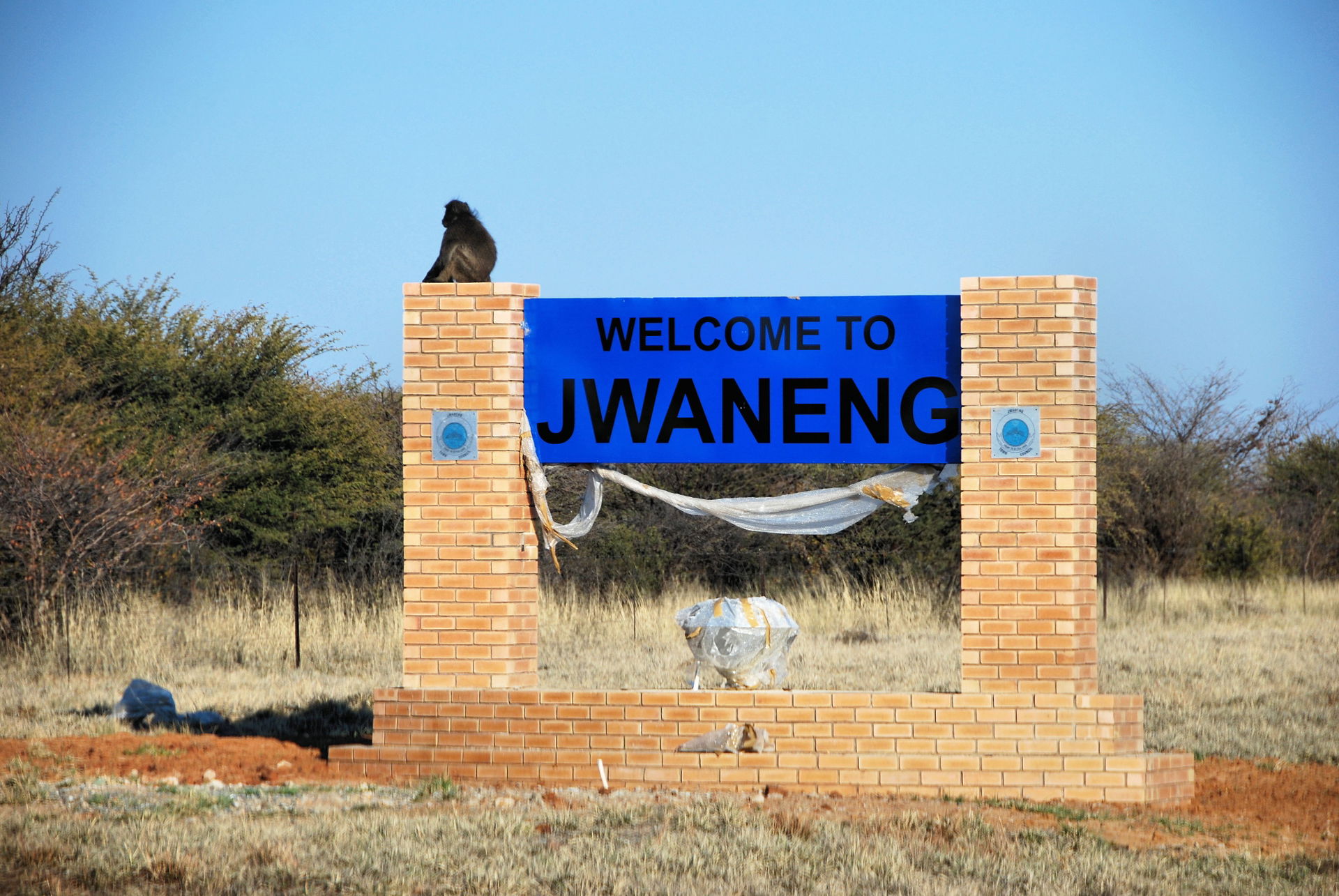 Sign board in Jwaneng, Botswana