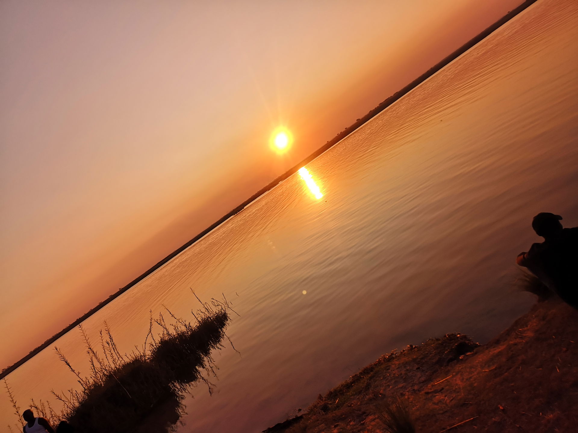 Sunset at Namwala River in Zambia