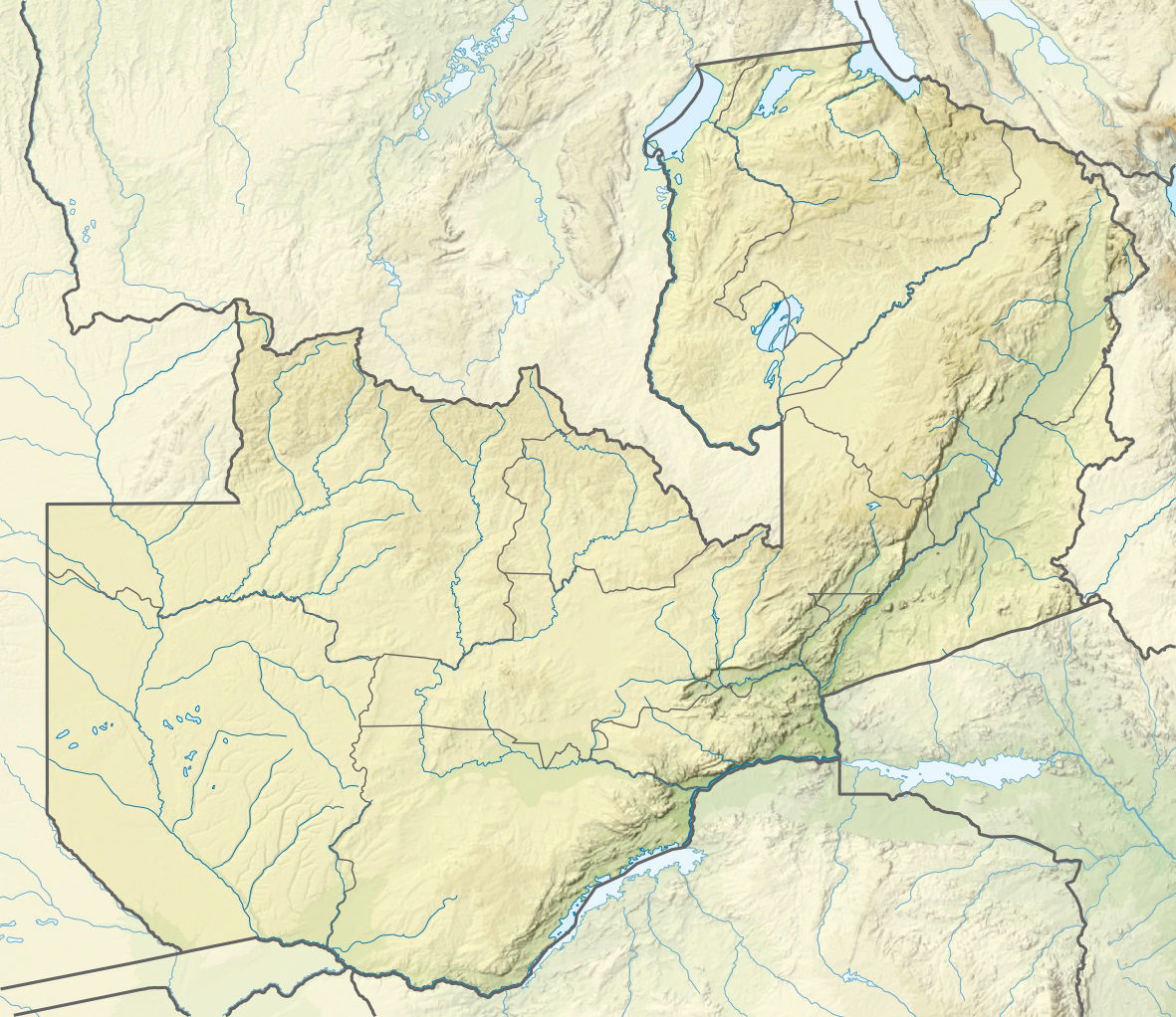 Location map of Zambia
