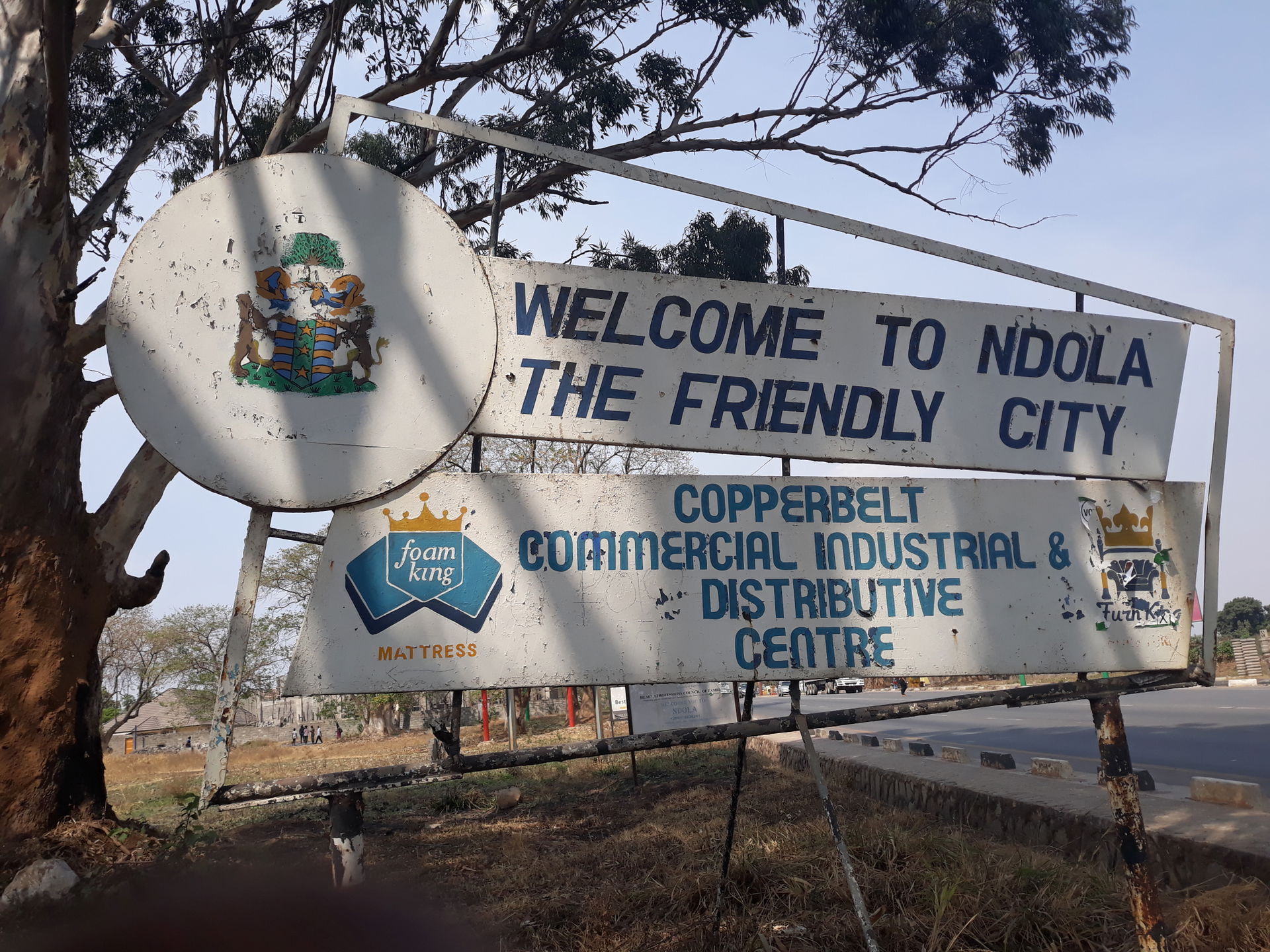 This is a sign on the T3 Road which is indicating that Ndola is…