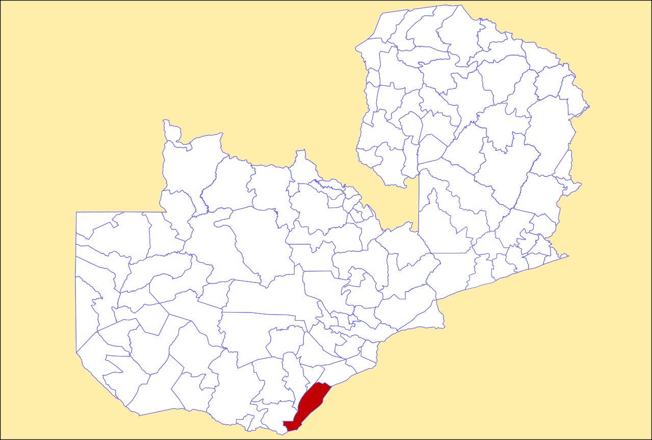 Locator maps of Sinazongwe District, Zambia