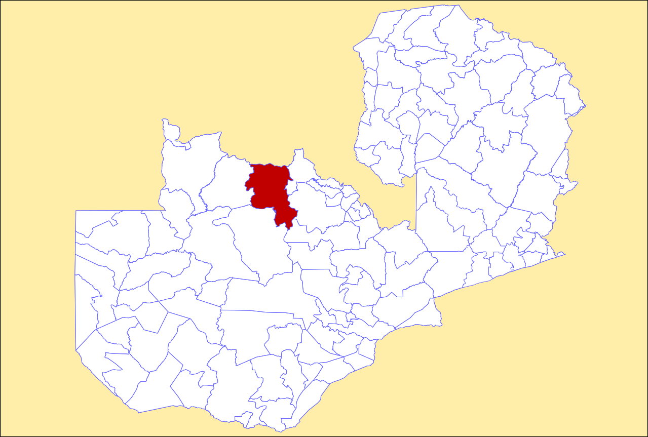 Locator maps of Solwezi District, Zambia