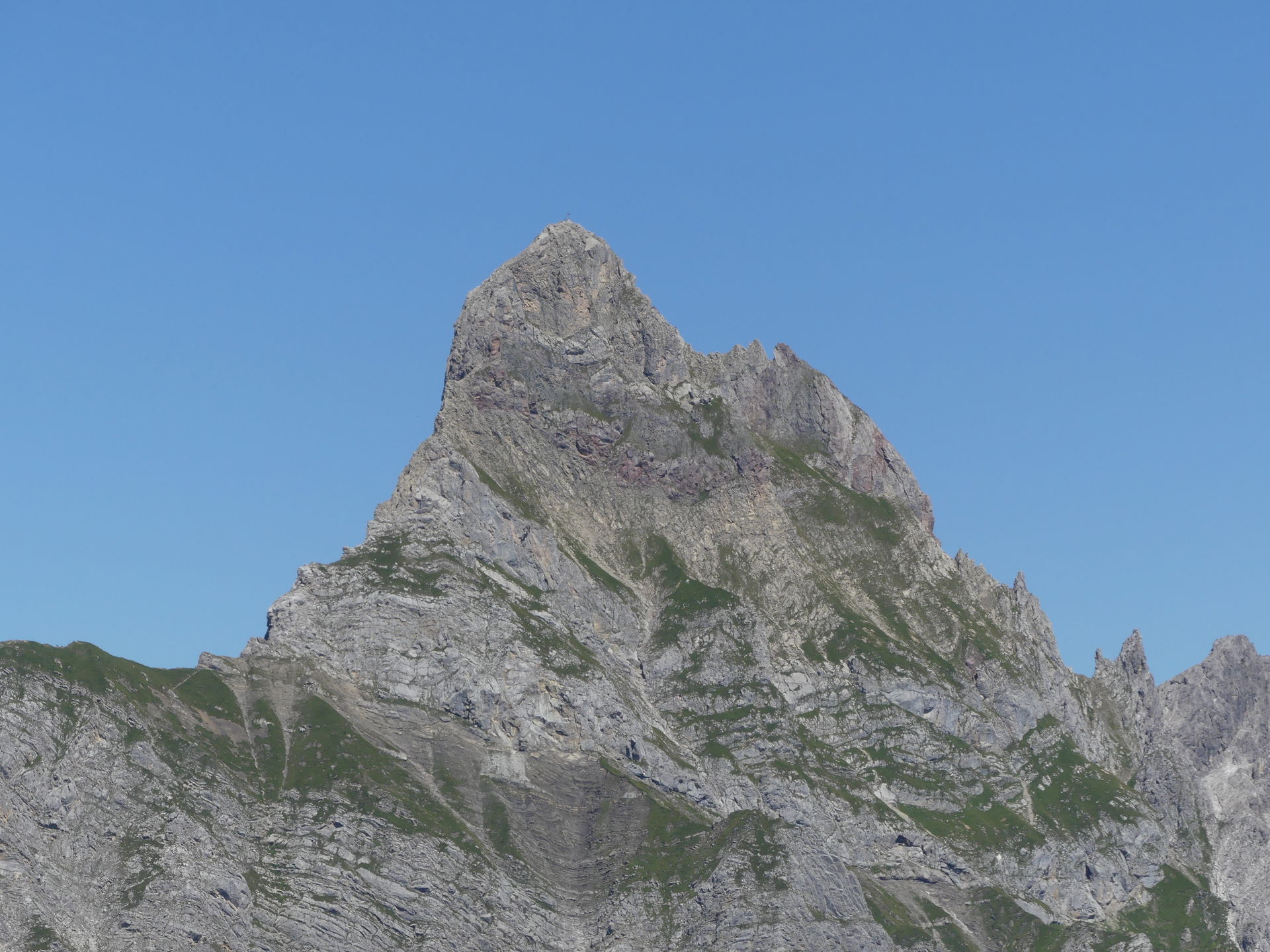 Blick von der Lünerkrinne auf die Zimba
