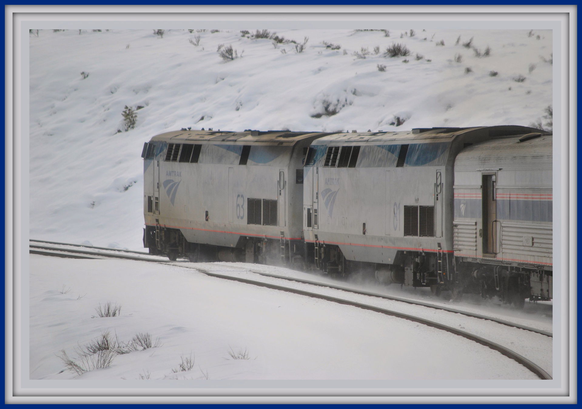 Westbound California Zephyr East of Truckee Ca.