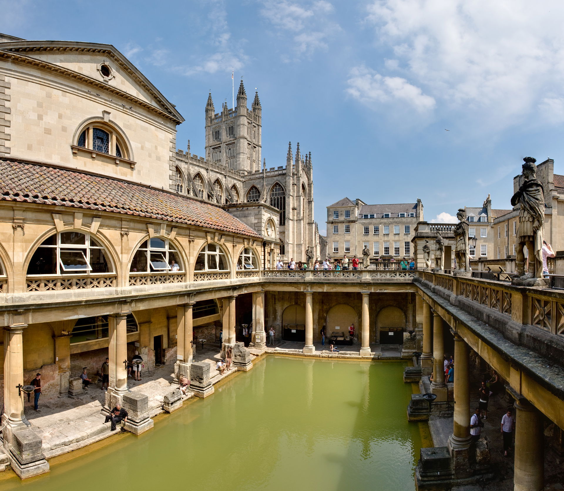 The Roman Baths (Thermae) of Bath, England. This is a 6 segment…