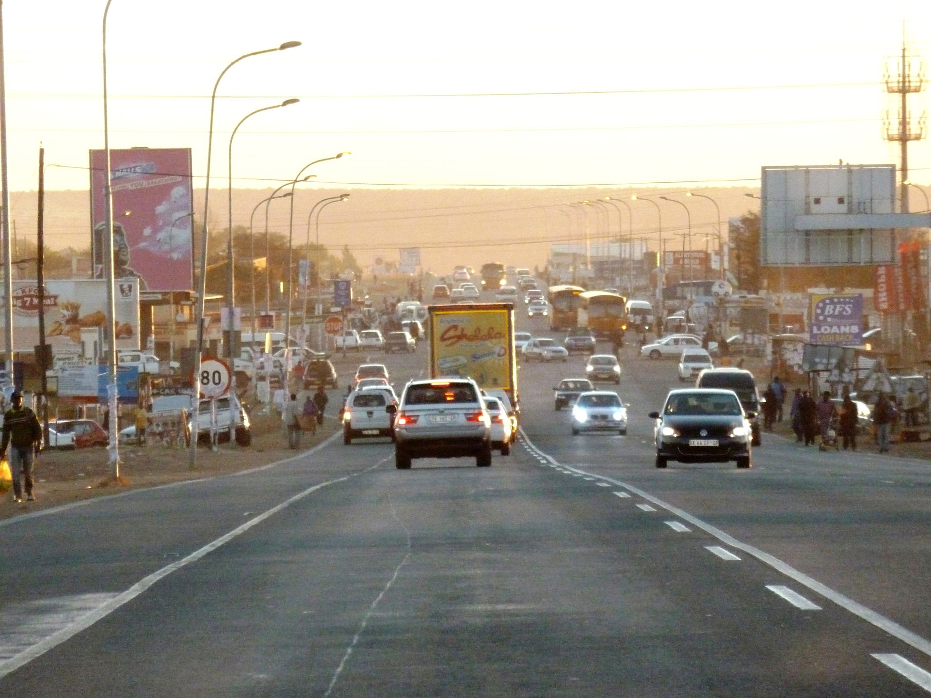 View southwards at KwaMhlanga Crossroads, the R568 at the R573-…