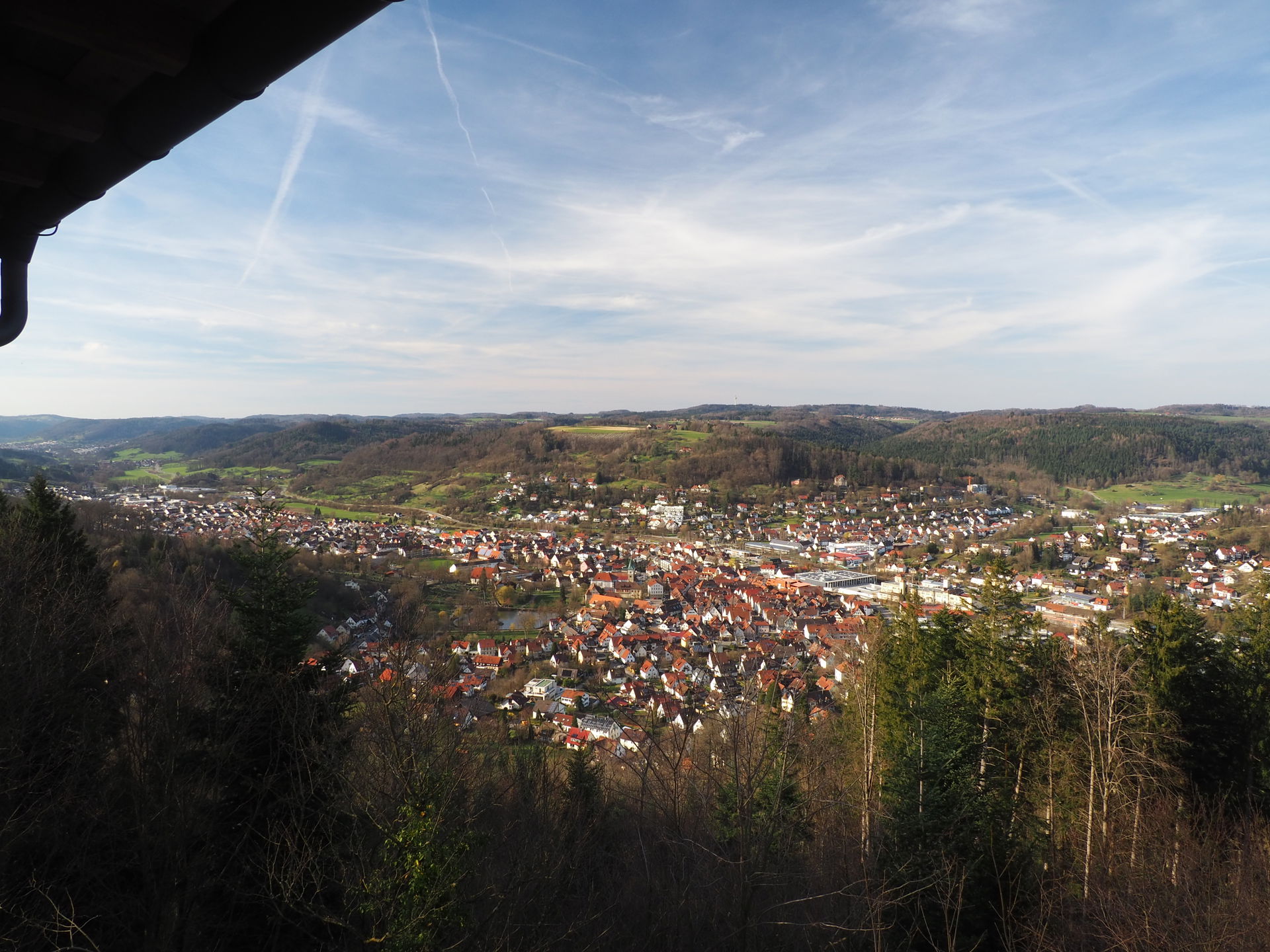 Blick vom Riesbergturm Richtung Norden in das Murrtal mit Murrh…