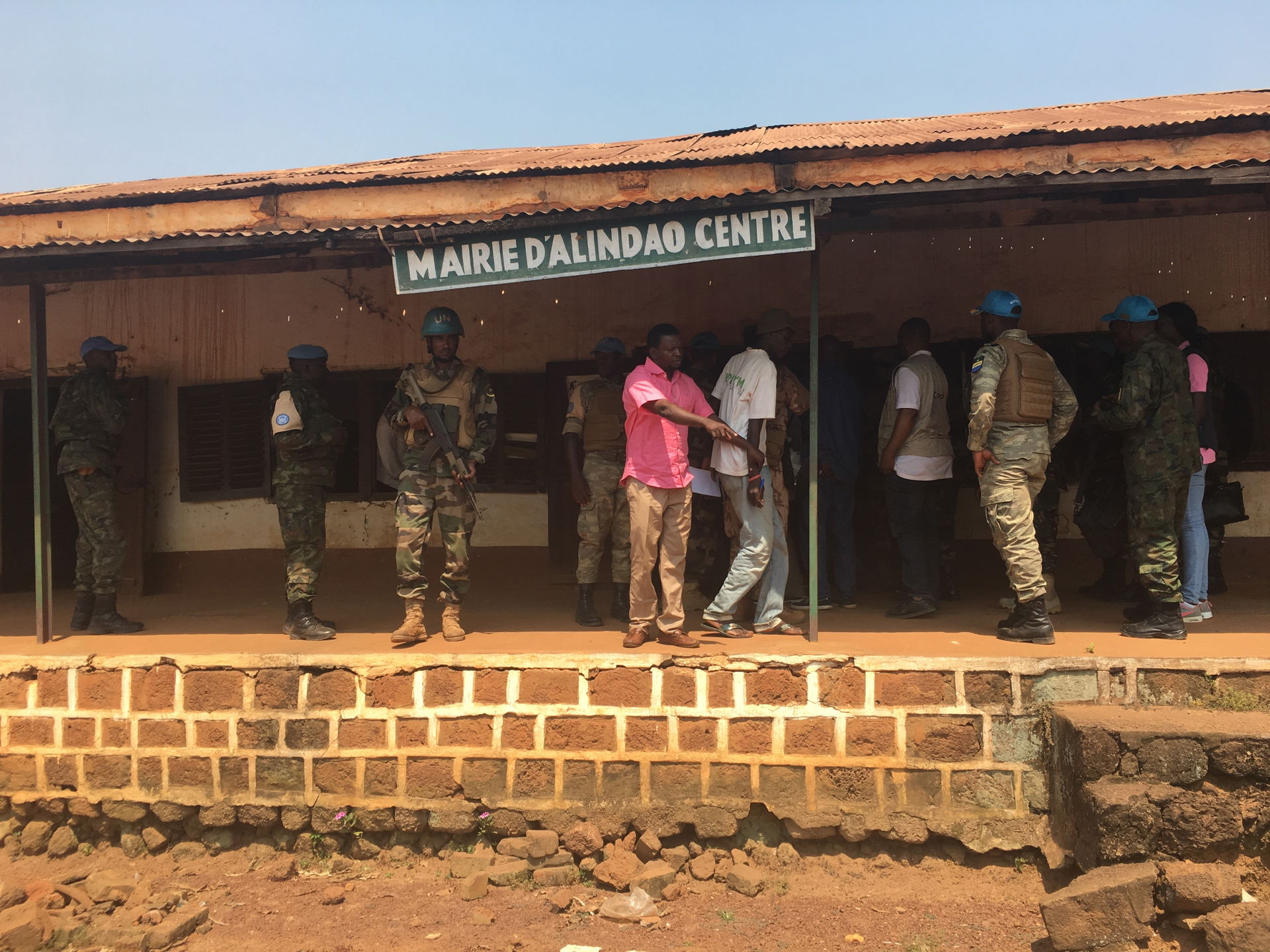 La mairie d’Alindao, à 400 km au sud-est de Bangui, Centrafriqu…