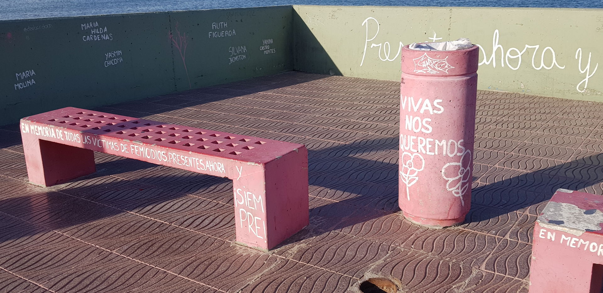 Red Bench on the Coastal Walk, Comodoro Rivadavia, Chubut