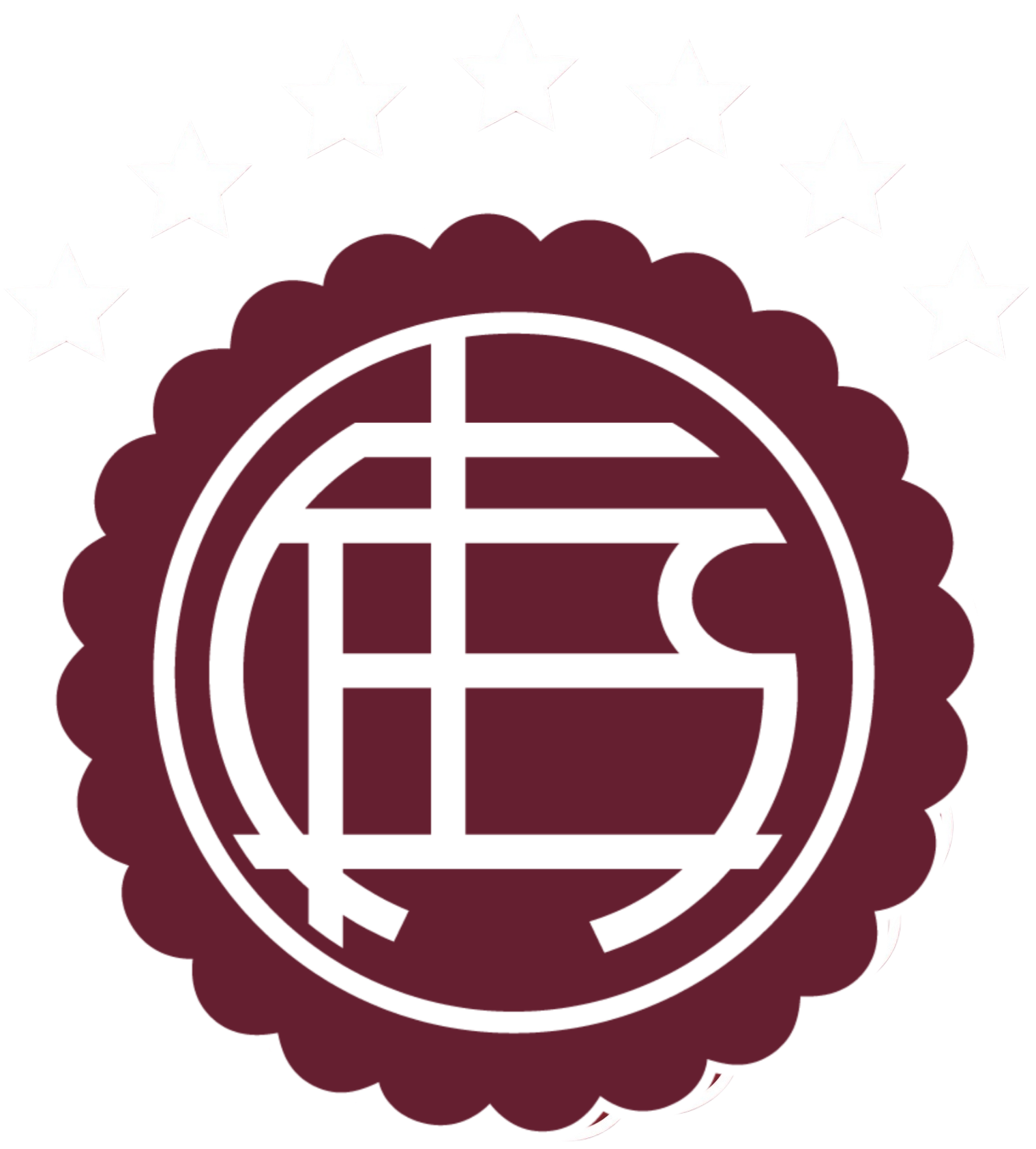 Escudo oficial del Club Atlético Lanús con sus respectivas 7 es…