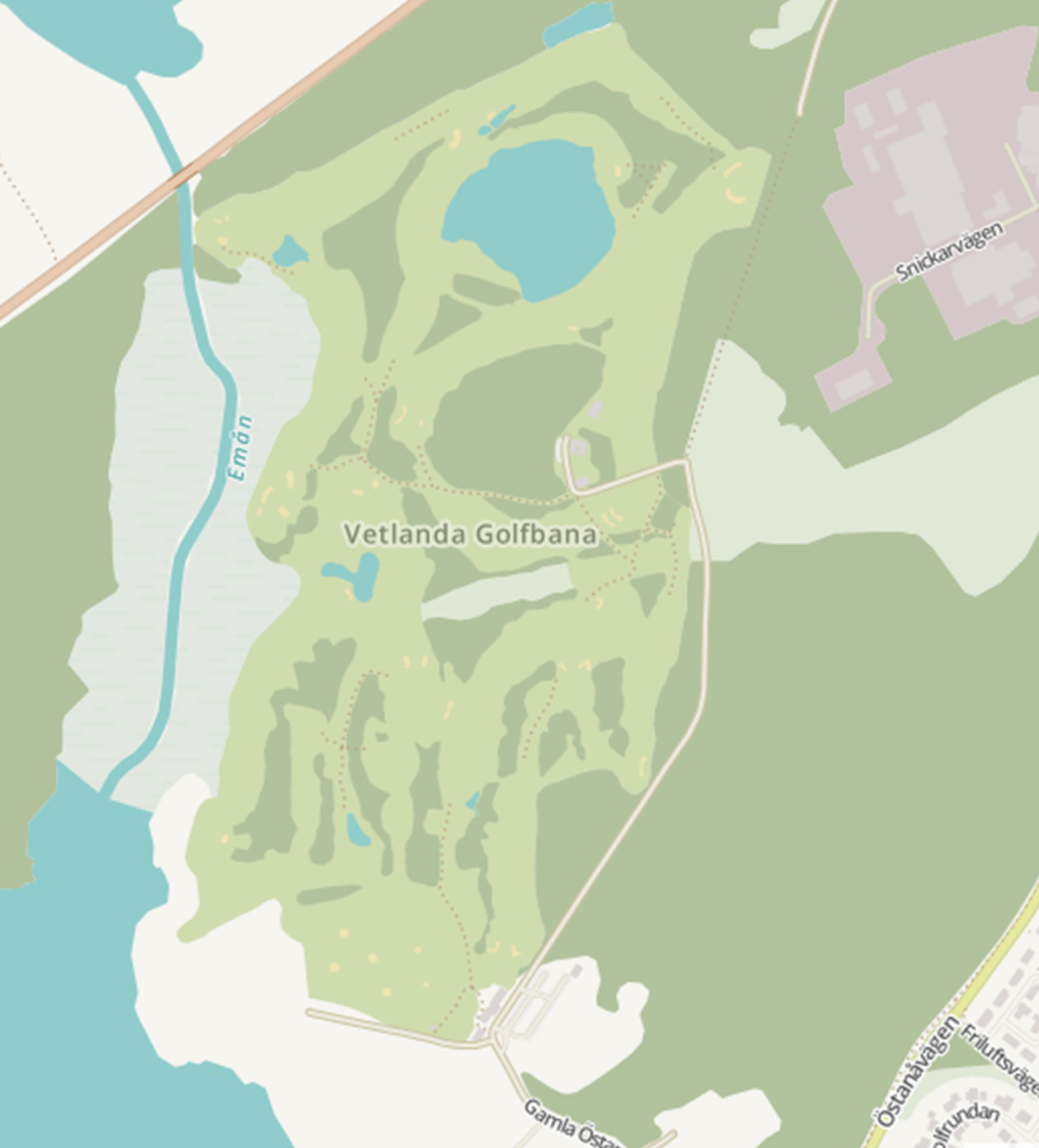 Map of the Vetlanda GolfklubbThis map of Vetlanda was created f…