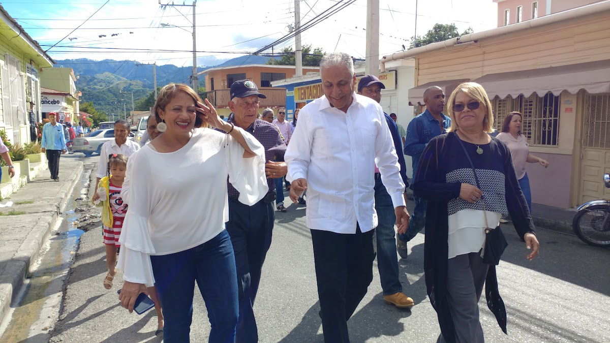 San Jose de Ocoa, Dominican Republic people in the streets.