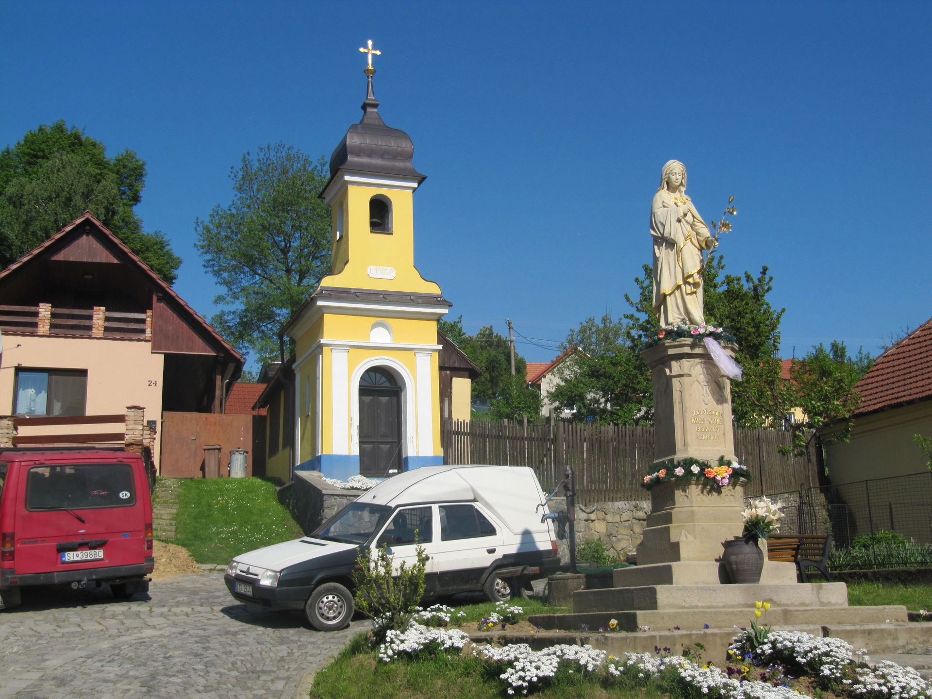 Modrá in Uherské Hradiště District, Czech Republic. Chapel and …