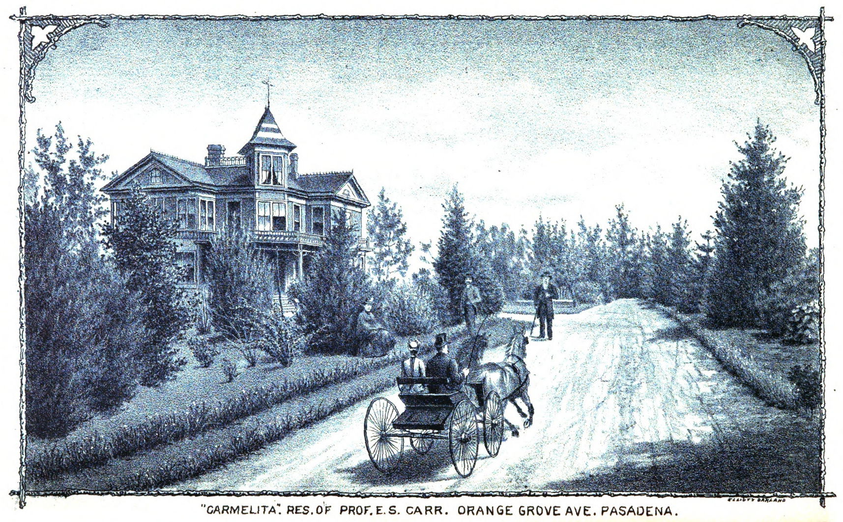 "Carmelita", residence of Prof. E. S. Carr, Orange Grove Ave, P…