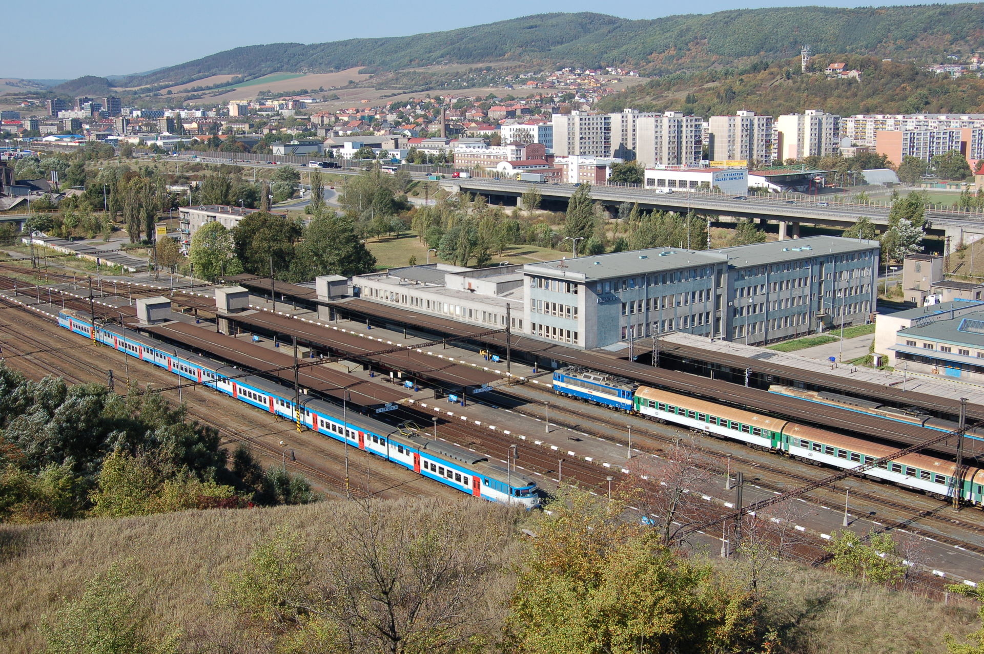 Railway station in Beroun in the center Bohemia
