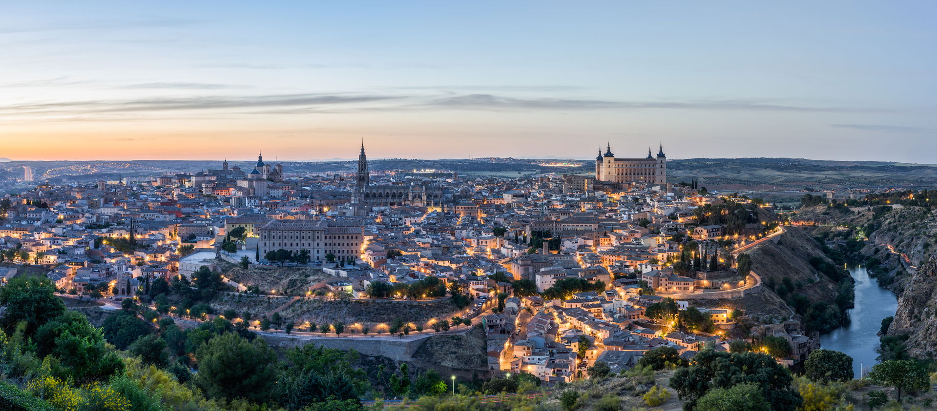 A Panorama of Toledo as seen from Parador Hotel